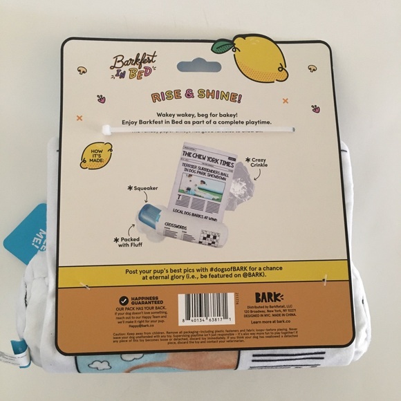 NEW Dog Toy Fluff Squeak Crinkle Sounds “Chew York Times” Beagle Headline | Bark - Picture 5 of 7